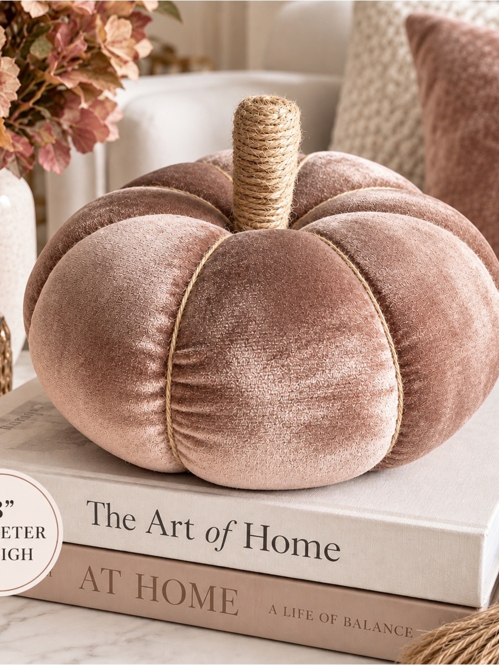 Velvet Pumpkin Decorative Fall Accent Pillow- Harvest Lane